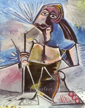 Hombre sentado 1971 cubismo Pablo Picasso Pinturas al óleo